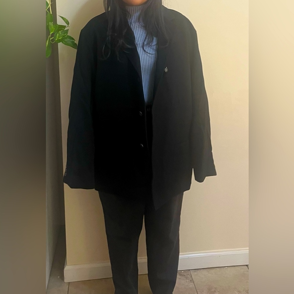100% Cashmere Black Coat